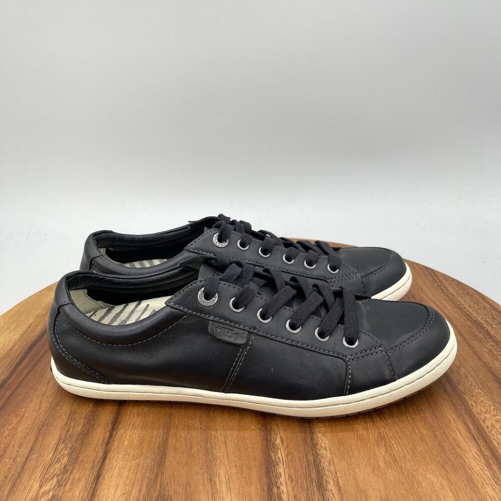 Taos Onward Shoes Womens Size 10 Black Leather Casual Comfort Walking Sneakers